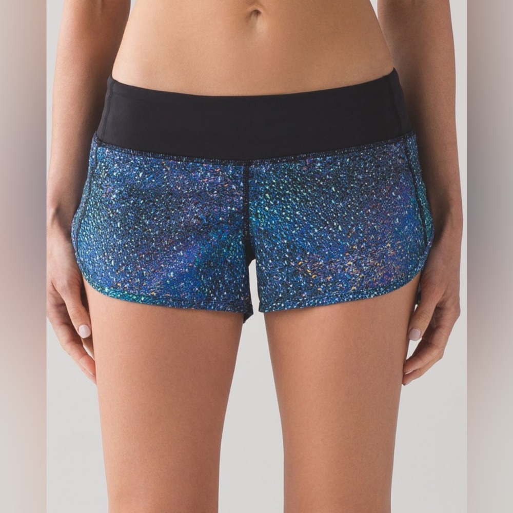 Lululemon Speed Short (4-way Stretch 2 1/2") Strive Multi Black / Black